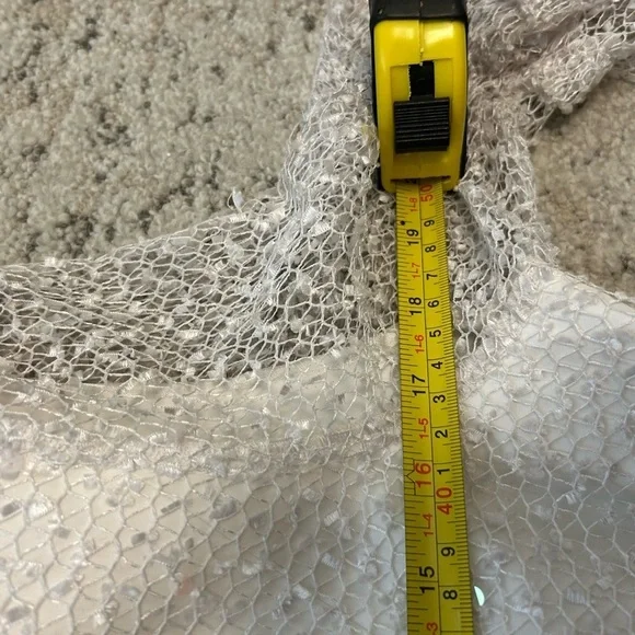 Frank Usher size 12 sequin lace effect blazer NWOT shoulder pads! Fits smaller!! - Picture 13 of 16